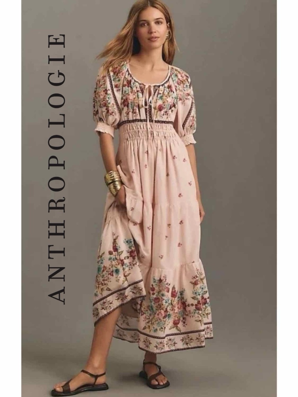 Anthropologie • NWT The Somerset Puff Sleeves Maxi Dress || XL